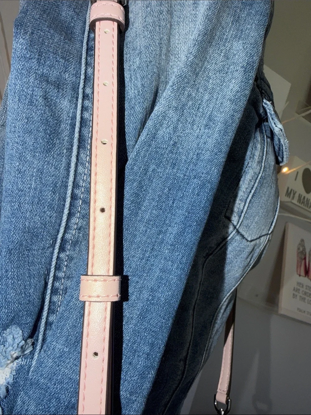 Michael Kors blush, pink pebble, leather Crossbody with adj/removable strap - Picture 5 of 12